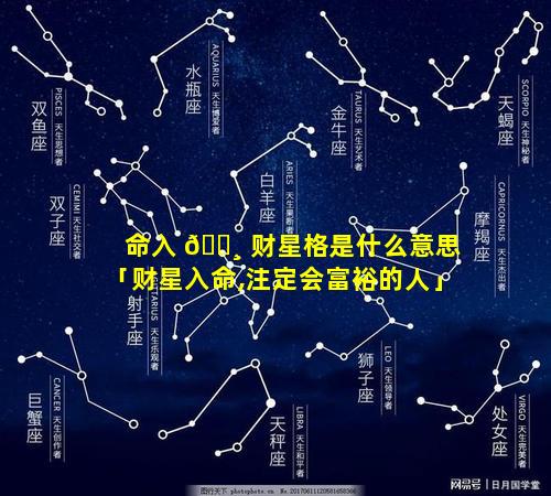 命入 🕸 财星格是什么意思「财星入命,注定会富裕的人」